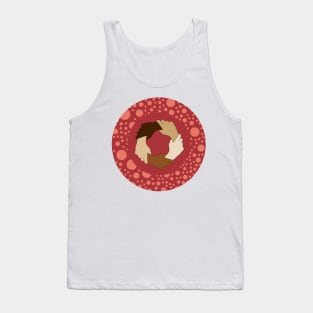 Holding hands in a cirkle - Together strong and positive! Empowering Tank Top